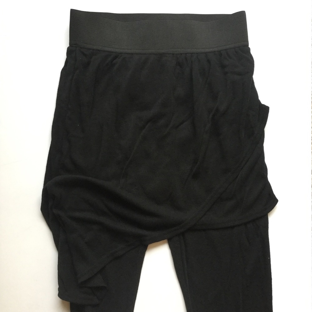 NWT Soho Central Wrap Harem Skirt Leggings S Black